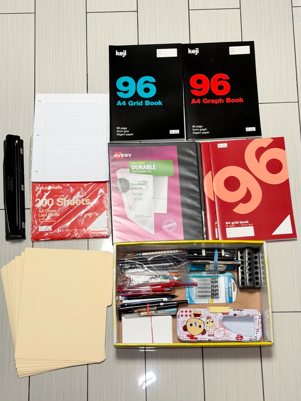 Lots of School & Office Stationery Bundle - Keji 96 A4 Grid & Graph Notebook